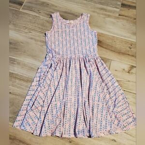 Dot Dot Smile Pink Blue Geometric Arrow Tank Dress Sz 7 Twirly Cool Slinky